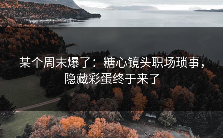某个周末爆了：糖心镜头职场琐事，隐藏彩蛋终于来了  第1张