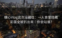 糖心Vlog这次没藏住：一人食里隐藏彩蛋全被扒出来｜你会站谁？