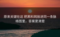 原来关键在这 把黑料网放进同一条脉络图里，答案更清楚