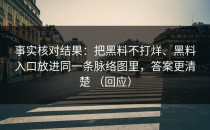 事实核对结果：把黑料不打烊、黑料入口放进同一条脉络图里，答案更清楚 （回应）