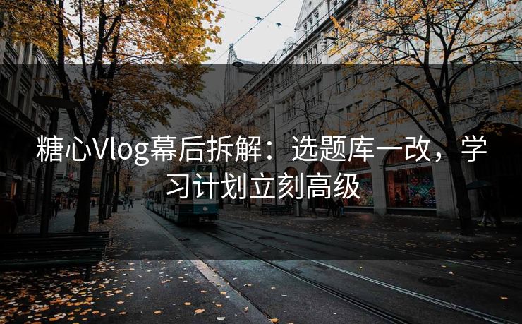 糖心Vlog幕后拆解：选题库一改，学习计划立刻高级  第1张