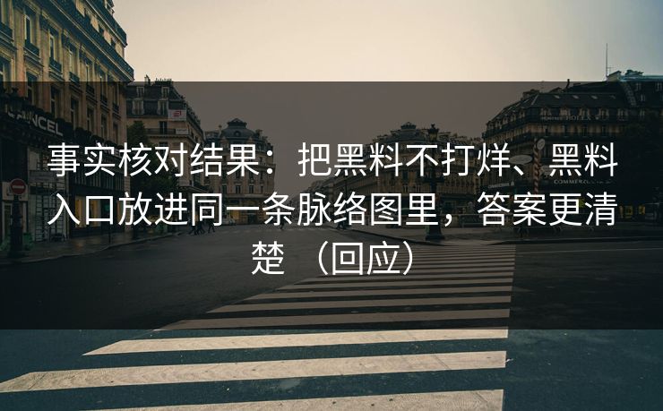 事实核对结果：把黑料不打烊、黑料入口放进同一条脉络图里，答案更清楚 （回应）  第1张